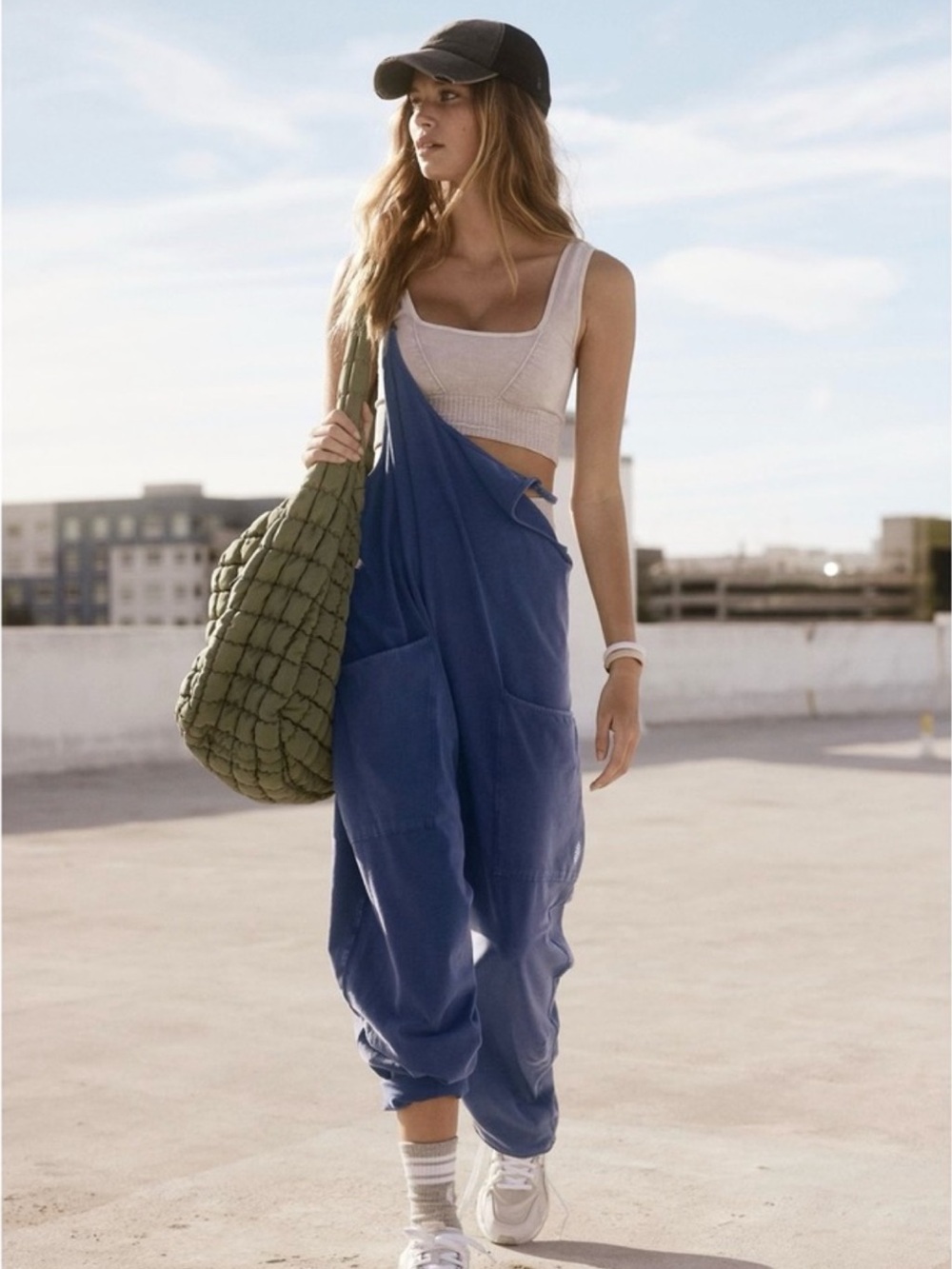 NWT Free People x FP Movement Hot Shot Onesie in Navy - Picture 3 of 11
